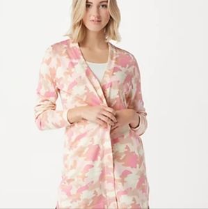 Plus Size 3x Isaac Mizrahi SOHO Open Front Printed Cardigan